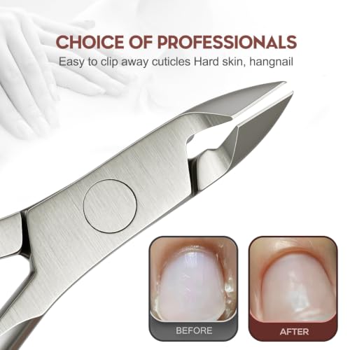 Cuticle Trimmer with Pusher & Cutter Set, 2 Piece Cuticle Trimmer 2-Piece Set