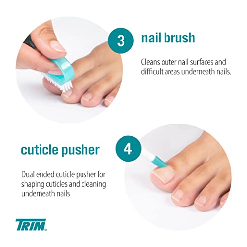 TRIM Professional 7-Piece Pedicure Kit Home Foot Care & Toenail Grooming 6 Count (Pack of 1) Trim For Your Feet Kit, 6 Piece Set
