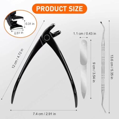 Long Handled Toenail Clippers for Seniors, Heavy Duty Toe Nail Clippers for Thick Nails for Seniors, Large Finger Nail Clippers Adult with Catcher -Black