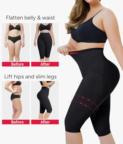 Nebility Compression Leggings for Women Shapewear Butt Lifting Panties XX-Large Black