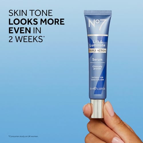 No7 Lift & Luminate Triple Action Face Serum, 30ml 1 Fl Oz (Pack of 1) Tube