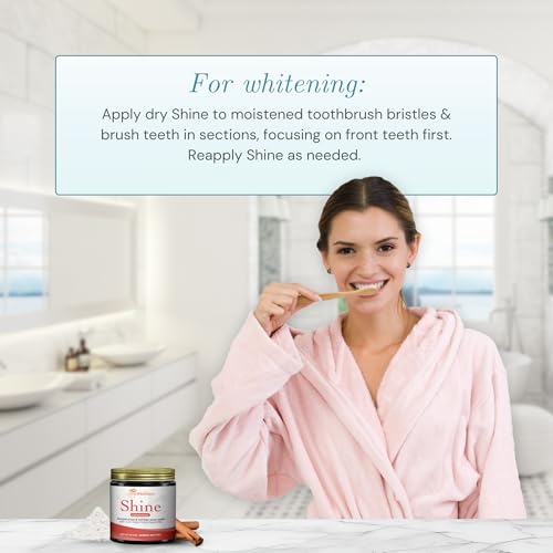 OraWellness Shine Remineralizing Tooth Powder with Hydroxyapatite, Cinnamon