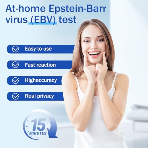 Epstein Barr (EBV) At-Home Test Kit ， Detects IgG Response to VCA & EBNA ，15-Minute Rapid Result,Highly Accurate & Easy to Read Home Testing Kit