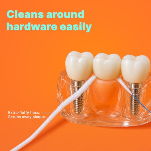 2-in-1 Floss Threader, Braces Bridges & Implants, PFAS Free, 2-Pack Braces, Bridges & Implants
