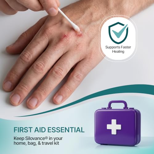 SiloVance Antibacterial Wound Dressing Gel with Silver Nano Tech, First Aid 4 Pack 1 Ounce