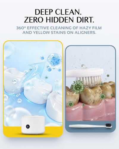 FSA HSA Eligible | 45khz Ultrasonic Retainer Cleaner Machine with UV White