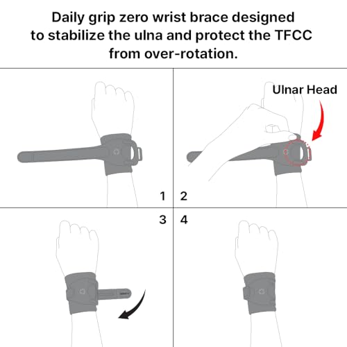 Aider Daily Grip Zero Wrist Brace – TFCC Tear & Wrist Support, Pain Relief– Sports, Work & Daily Use, Physical Therapist-Designed (Brown) Brown