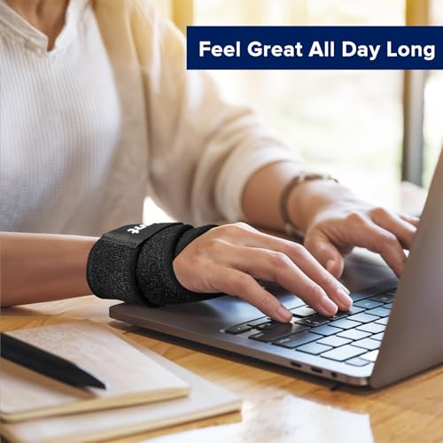 Carpal Tunnel Wrist Brace Adjustable Wrist Support Wrist Wraps for Pain Relief, Arthritis, Tendonitis, Fitness, Weightlifting, Compression Wrist Straps Fit for Men and Women (1 Pair) 1 Pair