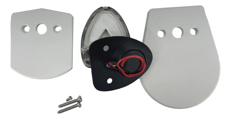 Pactrade Marine Boat Horizontal Mount SS304 Navigation Light 1NM LED Green Starboard Red Port 50LM Light 12m 225 Degrees DC10-30V/2W 2 Types of Mounting Stainless Steel Housing