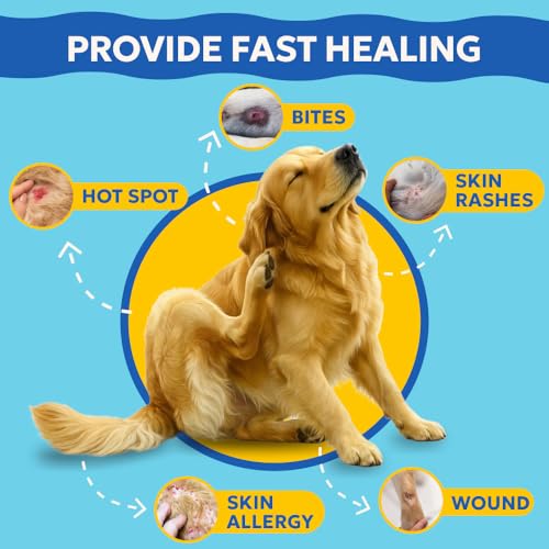 Forticept Blue Butter – Hot Spot Treatment for Dogs Cats | Dog Cat Wound Care | Skin Yeast Infections, Ringworm, Cuts, Rashes, First Aid Veterinary Strength Anti Itch Cream 4oz 4 OZ