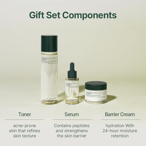 Pyunkang Yul PKY Calming Line Gift Box Set-Korean Facial Skin Care Essential for Daily Moisturizing with Toner, Serum, Cream, Vegan & Cruelty Free