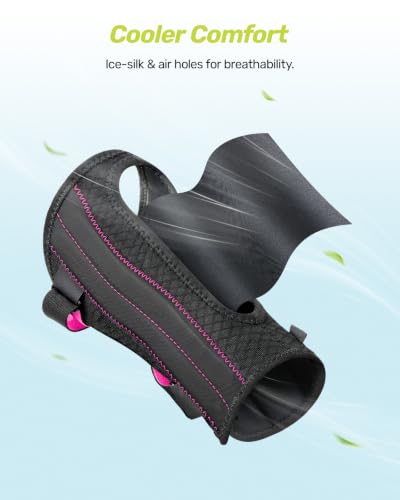 Rakiie Upgraded Carpal Tunnel Wrist Brace Night Sleep, Pink Right Hand M