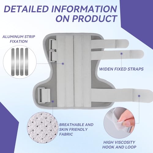 Trigger Finger Splint with Aluminum Finger Brace Joint Stabilizer, Adjustable Right or Left Composite Fabric Hand Brace with Finger Support for Broken Fingers, Sprains, Mallet Injury, Arthritis