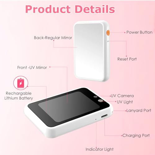 Vanexiss UV Camera for Sunscreen Test UV Mirror Sunscreen Camera 2.8inch