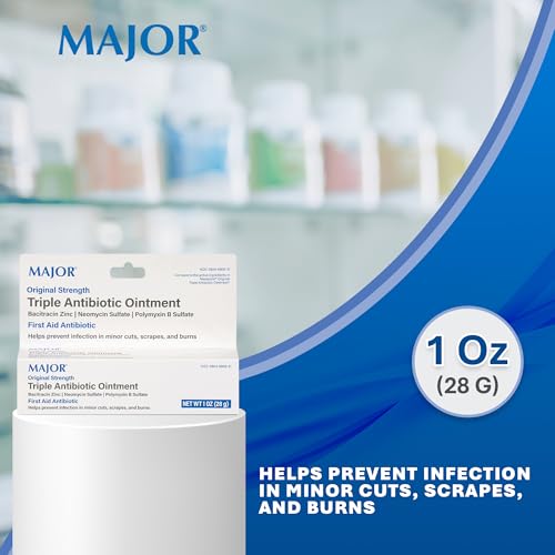 MAJOR Triple Antibiotic Ointment, Original Strength Formula, 1 Oz Tube