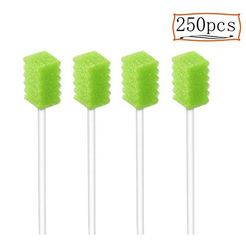 250 Pcs Disposable Oral Swabs,Sterile Dental Sponge for Mouth,Gum Cleaning 250green