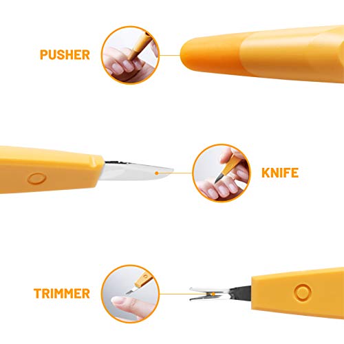 3-in-1 Cuticle Care Multi Tools, Cuticle Pusher, Trimmer, Nail Knife, Compact Pocket Size Nail Care Kit, All-In-one Manicure & Pedicure Tools Set for Fingernails and Toenails,MADE IN KOREA