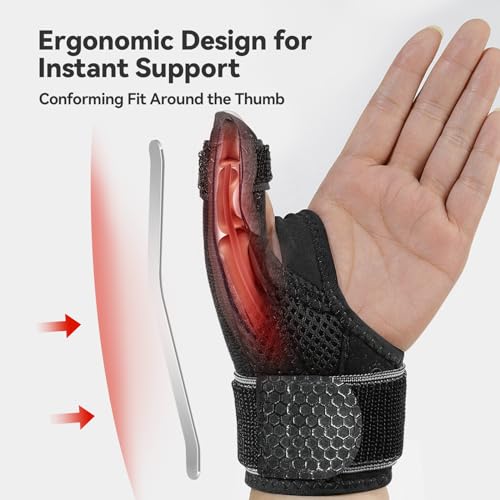 AGPTEK Elbow Brace 2 Pack, Thumb Spica Support Brace 1 Pack