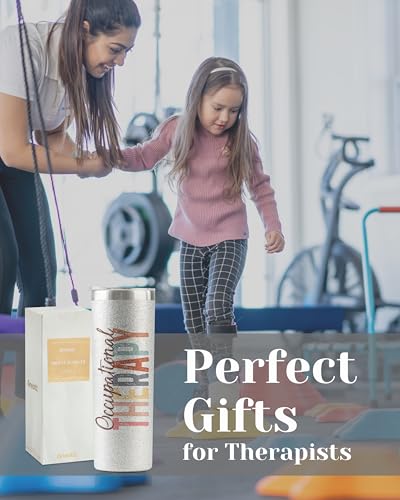Onebttl Occupational Therapy Gifts, OT Gifts for Women, Appreciation Gifts for OT on World Occupational Therapy Day, Birthday and Christmas, 20 oz Insulated Stainless Steel Tumbler - Glitter