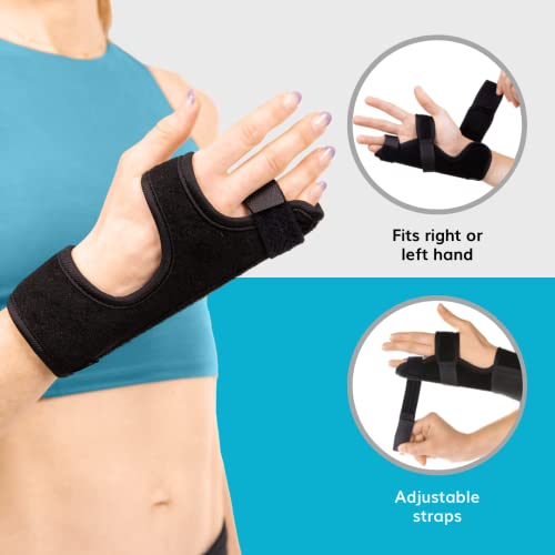 BraceAbility Ulnar Gutter Splint - Hand Support Brace for Metacarpal and Boxer's Fracture Treatment, Broken or Jammed Pinky and Ring Trigger Finger Pain Relief, Right or Left Immobilizer Cast (L) Large