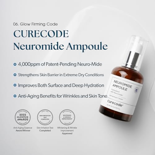 Neuromide Ampoule 50ml (1.71 fl oz) Hydrating Facial Serum for Dry Sensitive Skin - Korean Skin Care Face Ampoule with Niacinamide and Ceramide for Intense Moisture Barrier Repair, Anti Aging