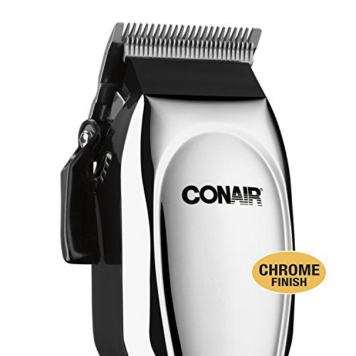 ConairMAN Hair Clippers for Men, 21-Piece Home Hair Cutting Kit Chrome