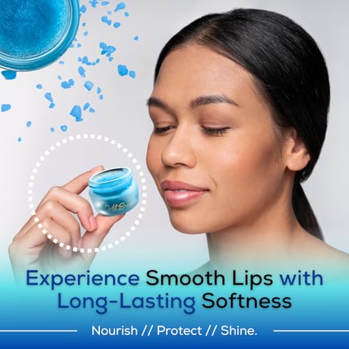 SoftBeso by AlignerOff Sugar Lip Scrub – Blueberry Lip Exfoliator & Moisturizer for Dry, Chapped Lips – Hydrating Sugar Scrub for Smooth Lips – For Men & Women – Ideal for Gifting