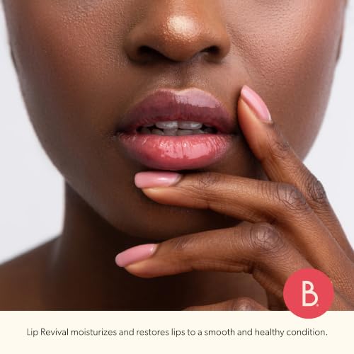 Beauty For Real Lip Revival, Spearmint - Exfoliating & Hydrating Sugar Lip Scrub - For Dry, Chapped or Lipstick-Stained Lips - With Essential Oils - Organic, Vegan - 0.15 oz 1 Pack