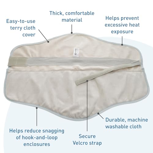 BodyMed Pro-Temp Terry Cloth Cover, 23 in. Long (Neck) - Heating Pad Protector for Physical & Occupational Therapy NECK