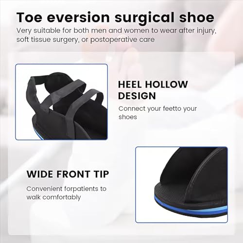 Cast Shoe Foot Fracture Support with Adjustable Strap, Post Op Shoe Women Men Broken Toe, Left or Right Feet Orthopedic Operations Surgery Shoe for Foot Sprains Ankle Fractures Toes Rehabilitation X-Large
