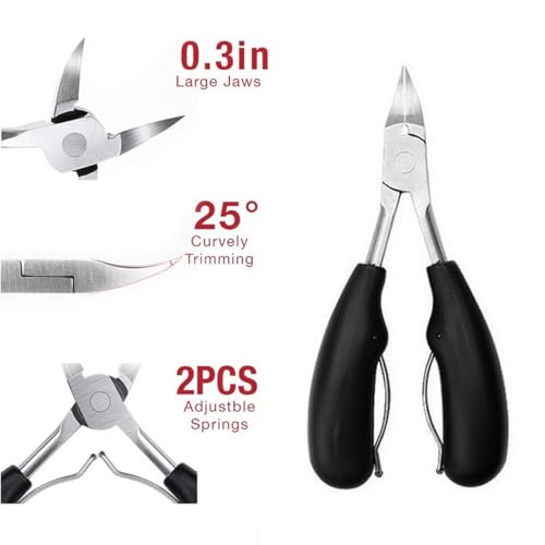 Ingrown Toenail Corrector Set, Professional Foot Care Kit for Ingrown Toenail Treatment & Removal, Toenail Straightener for Curved Pincer Thick Nails, Home Pedicure Tools for Men Women