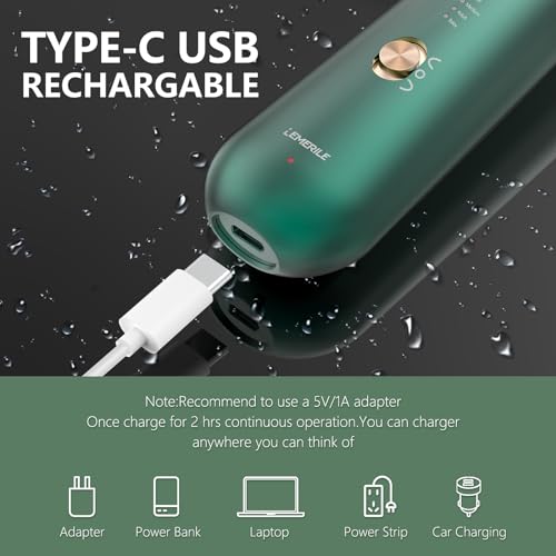 Electric Manicure Pedicure Tool, Rechargeable Electric Nail File Kit, Portable Electric Nail Drill Efile Set for Hand Foot Care Green