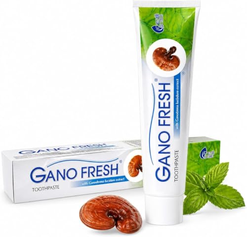 Gano Fresh Toothpaste with Ganoderma – Natural Herbal Fluoride-Free Toothpaste for Fresh Breath, Gum Health & Clean Teeth, Long-Lasting Freshness, 2 Pack