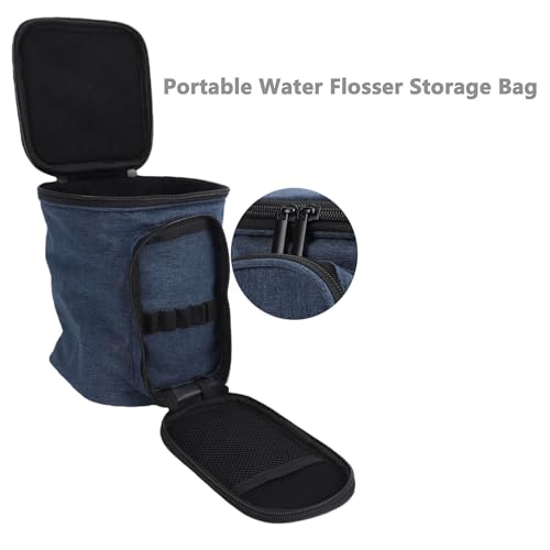 Water Flosser Carrying Bag, Large Capacity Oxford Fabric Storage Bag with 2 Compartments and Mesh Pocket, for Travel Camping Trips