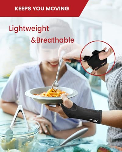 Hurmoya Wrist Brace for Carpal Tunnel, Night Support, Left Hand, Medium