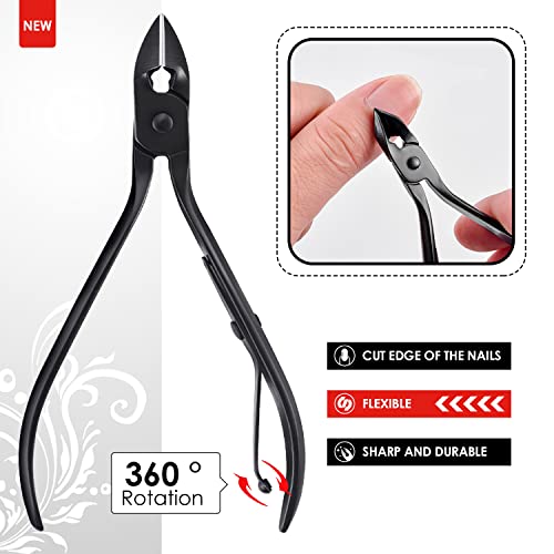 WOAMA 30-Piece Manicure Set Pedicure Kit Professional Nail Clipper Set Stainless Steel Manicure Kit Nail Kit for Women Men - Black 30 piece set