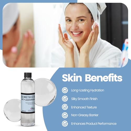Dimethicone Oil Pure (250 mL / 8.45 Fl Oz) DIY Pure Dimethicone Cosmetic Grade Skin Moisturizer and Head Lice Treatment, Liquid Silicone for, Gun Oil 8.45 Fl Oz (Pack of 1)