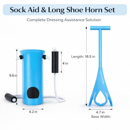 4-in-1 Sock Aid Kit for Seniors - Sock Remover, Leg Lifter & Car Handle