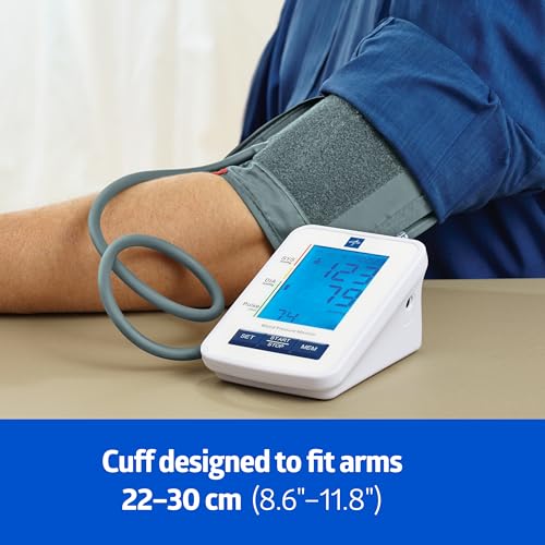 Medline digital Blood Pressure Monitor, Adult Upper Arm Cuff, Digital LCD Display, Stores Up To 90 Readings, Batteries includedes