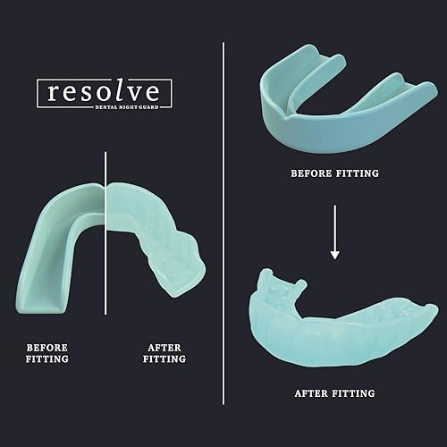 Resolve FlexiFit Night Guard, Custom Fit for Teeth Grinding, 2-Pack, Mint