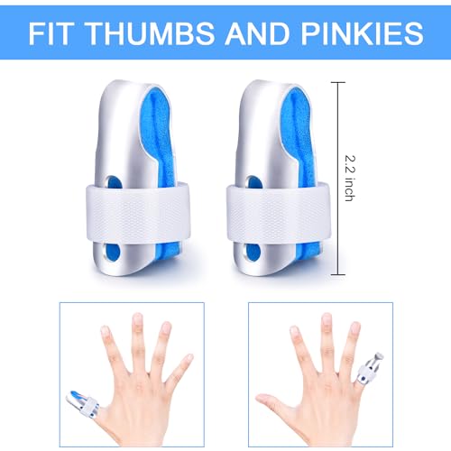 Finger Splint, 5PCS Finger Support Brace Finger Stabilizer for Broken Fingers Straightening Arthritis Knuckle Immobilization, Small