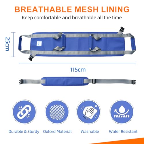 Patient Turning Device Transfer Belts for Lifting Seniors Medical Sling for Bedridden Elderly to Change Diaper Mobility Daily Living Assis Aids Nursing Sling with Handles for Bed Positioning