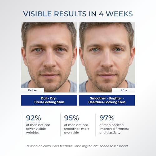Uttse 6 in 1 Face Cream for Men: Men's Anti Aging Face Cream w/Niacinamide Caffeine & Hyaluronic Acid - Skin Care for Men (2 Pack) - Made in Korea 1.7 Fl Oz (Pack of 2)