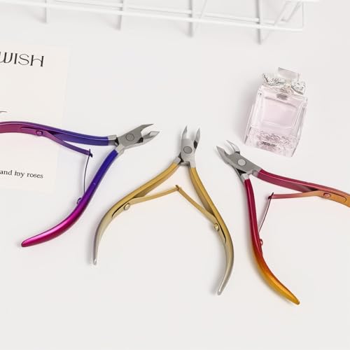 Cuticle Nipper Nail Clipper Remover Tool Kit Red, 1 Pack A3-rose