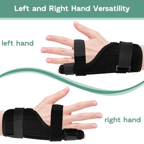 Pinky Finger Splint, Trigger Finger Splints for Little Finger, Pinky Hand Support Brace for Left & Right Hand, Metacarpal Wrist Fingers Immobilizer for Arthritis, Tendonitis, Injury