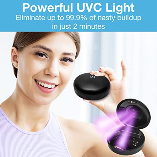 Tilcare UVC Retainer Case for Invisalign Dental Aligner with UV Light for Aligners, Retainers, Mouth Guard, Whitening Trays - Remove Odors