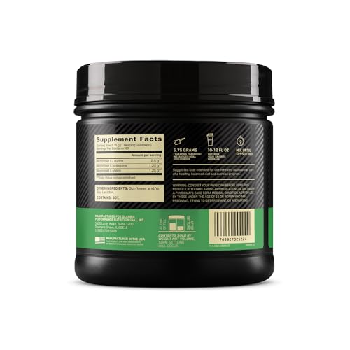 Optimum Nutrition Instantized BCAA Powder, 5000mg, 12.16 Oz Unflavored 12.16 Ounce (Pack of 1)