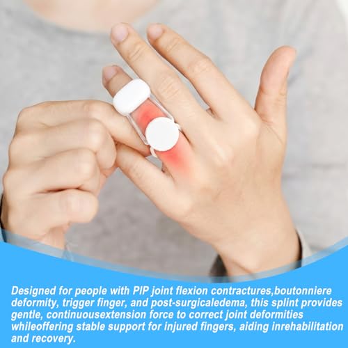 TrelaCo Spring Finger Extension Splint Small White Finger Straightener