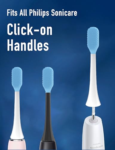 Tongue Brush Heads Compatible with Philips Sonicare Toothbrush White 1 Count (Pack of 3)