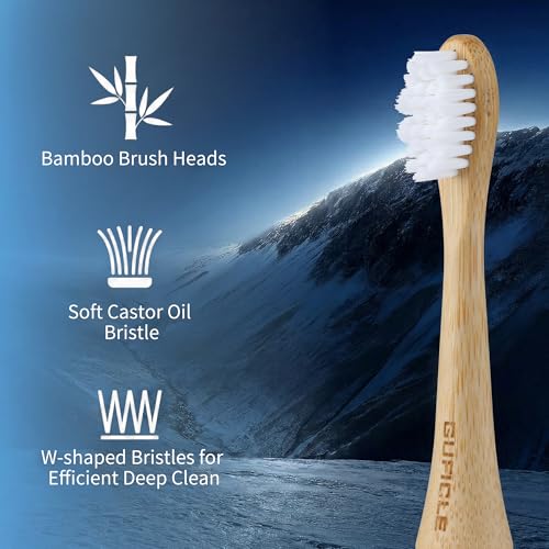 Sonic Electric Toothbrush with Bamboo Heads Navy